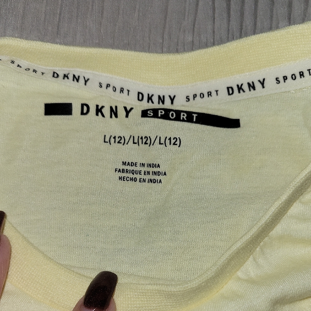 DKNY Kids Light Yellow Sport Tee - Picture 2 of 4